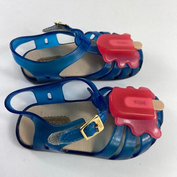 Mini Melissa Blue and Pink Popsicle Sandals - Picture 2 of 12